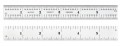 Starrett C604R-6 Spring-Tempered Steel Rule, 6&amp;quot; with inch graduations-