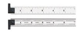 Startett CH604R-6 Spring-Tempered Steel Rule with inch graduations, 6&amp;quot;-
