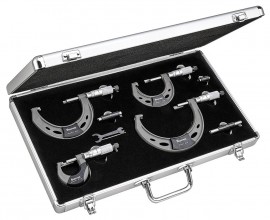 Starrett ST444.1BXRLZ 4-Piece Outside Micrometer Set, 0 to 4" range-