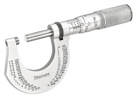Starrett T230XFL Outside Micrometer, 0 to 1"-