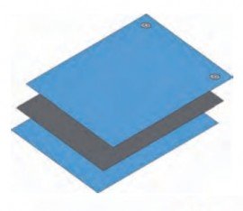 ACL Staticide 6265RBM2460 ESD Workstation Mat, triple-layer, 24 x 60"-