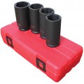 Sunex 2838 Deep Metric Spindle Nut Set, 1/2" drive, 4-pack-