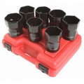 Sunex 2847 Wheel Bearing Lock Nut Set, 1/2" drive, 7-pack-