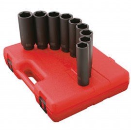 Sunex 2851 Deep Extra Long Metric Set, 1/2" drive, 12-pack-
