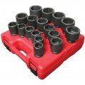 Sunex 4683 SAE Set, 3/4" Drive, 17-pack-