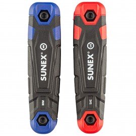 Sunex 98517F Folding Hex Key Set, 17-pack, SAE/Metric-