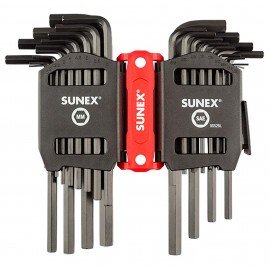 Sunex 98526L Long Arm Hex Key Set, 26-pack, SAE and Metric-