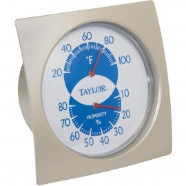 Taylor 5504 Dial Thermometer/Hygrometer, 10 to 80%-