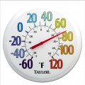 Taylor 6714/A Color Track Dial Thermometer, -60 to 120&amp;deg;F, 13.25&amp;quot;-