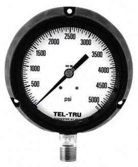 Tel-Tru 10 Solid Front Process Pressure Gauge, 0 to 2000 psi, 4&amp;frac12;&amp;quot;-