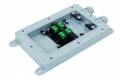 Tempo DFE101-BH-GY Drop Fiber Enclosure Kit with SC/APC bulkheads, 2 port stub, gray-