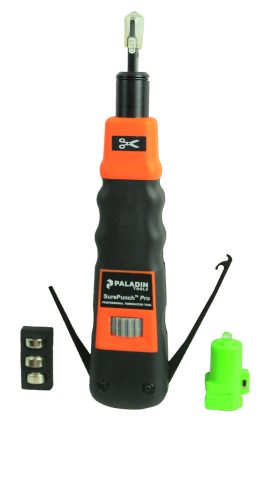 Tempo PA3596 SurePunch<small><sup>&amp;reg;</sup></small> Pro PDT Punchdown Tool with light and 110 reversible cut and punch/punch-only blade-