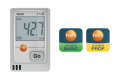 Testo 174 H Mini Temperature and Humidity Data Logger with USB-C and PC software, white-
