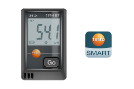Testo 174 H BT Mini Temperature and Humidity Data Logger with Bluetooth, black-