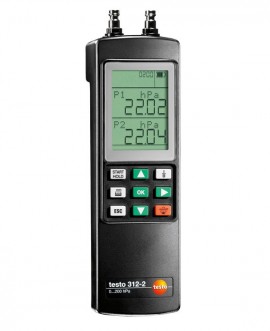 Testo 312-2 Manometer, &amp;plusmn;16&amp;quot;H<sub>2</sub>O/&amp;plusmn;80&amp;quot;H<sub>2</sub>O-