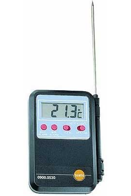 Testo 0900 0530 Mini Alarm Thermometer with Penetration Probe-