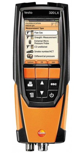 Testo 320 LX Combustion Analyzer Kit with Color Display-