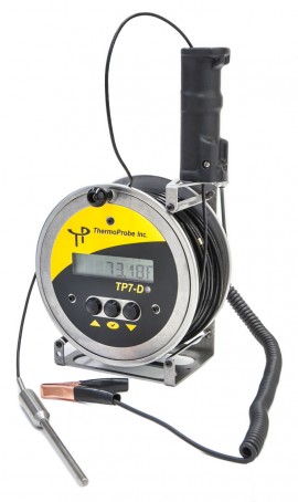 ThermoProbe TP7D-10M-EW-MM Intrinsically Safe Petroleum Gauging Thermometer with extra weight probe, -40 to 400&amp;deg;F, 10 m-