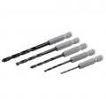 Titan 16505 Hex Shank Drill Bit Set, Cobalt Steel, 5-piece-