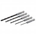 Titan 16505 Hex Shank Drill Bit Set, Cobalt Steel, 5-piece-