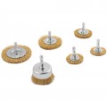 Titan 22206 Crimped Wire Brush Assortment, 6-piece, 1/4&amp;quot; hex shank-
