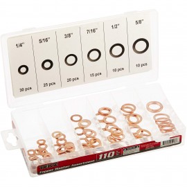 Titan 45217 Copper Washer Assortment, 110-piece-