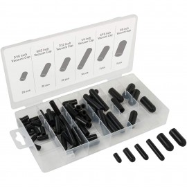 Titan 45253 vacuum Cap Assortment, silicone rubber, 80-piece-