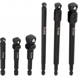 Titan 49036 Wobble Socket Adapter Set, 6-piece, impact-