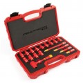 Titan 66100 VDE Insulated Socket Set, 1/4" drive metric, 18-pack-