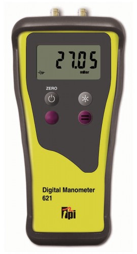 TPI 621 Dual Input Differential Manometer, &amp;plusmn;120&amp;quot; H<sub>2</sub>O-