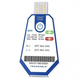 Traceable 18004-03 ONE Single Use USB Temperature Data Loggers, 53.6 to 57.2&amp;deg;F, 40-pack-