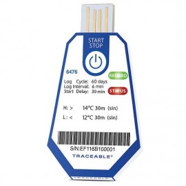 Traceable 18004-06 ONE Single Use USB Temperature Data Loggers, 53.6 to 57.2&amp;deg;F, 40-pack-