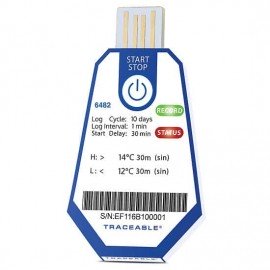 Traceable 18004-14 ONE Single Use USB Temperature Data Loggers, 53.6 to 57.2&amp;deg;F, 10-pack-