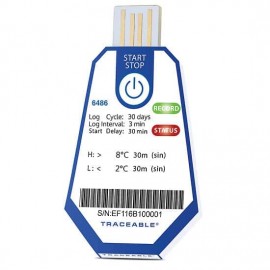 Traceable 18004-18 ONE Single Use USB Temperature Data Loggers, 35.6 to 46.4&amp;deg;F, 10-pack-