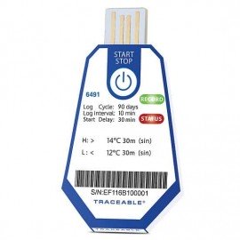 Traceable 18004-23 ONE Single-Use 90-Day USB Temperature Data Loggers, 53.6 to 57.2&amp;deg;F, 10-pack-