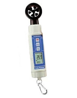 Traceable 37955-16 Vane Thermo-Anemometer/Hygrometer/Dew Point Pen with calibration, 32 to 122&amp;deg;F, 80 to 5,910 ft/min-