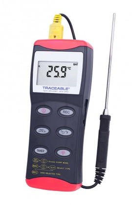 Traceable 4007 Memory Wide-Range Thermometer, -328 to 2,498&amp;deg;F-