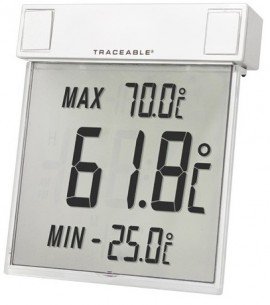 Traceable 4160 Big-Digit See-Thru Thermometer, Celsius, -25 to 70&amp;deg;C-