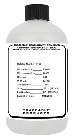 Traceable 4162 Conductivity Standard, 16 oz, 200,000 &amp;mu;S-