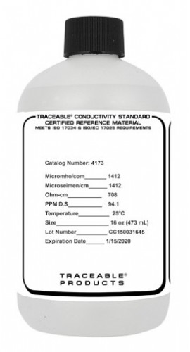 Traceable 4173 Conductivity Standard, 16 oz, 1,413 &amp;mu;S-