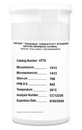 Traceable 4174 One-Shot Conductivity Standards, 6-Pack, 1,413 &amp;mu;S-