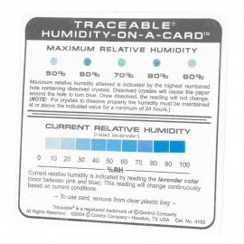 Traceable 4192 Humidity-On-A-Card-