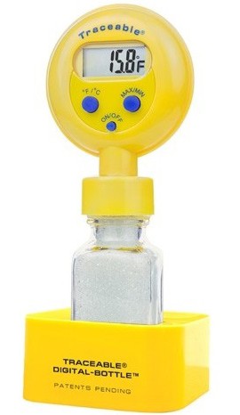 Traceable 4428 Digital-Bottle Refrigerator/Freezer Thermometer, -4 to 122&amp;deg;F, Glass Bead Sensor Buffer-