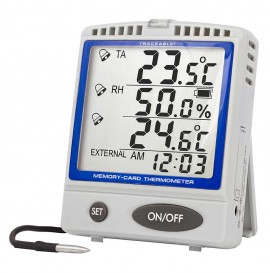 Traceable 6401 Stainless-Steel Probe Thermometer with Memory Card-