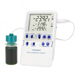 Traceable 6450 Excursion-Trac Data Logging Refrigerator/Freezer Thermometer with 1 plastic bottle-