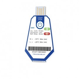 Traceable 6484 Single-Use Data Logging Thermometer, 1 min/10 days, -4 to 5&amp;deg;F, 10 pack-