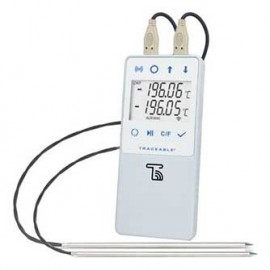Traceable 6513 Liquid Nitrogen Data Logging Thermometer with 2 stainless steel probes-