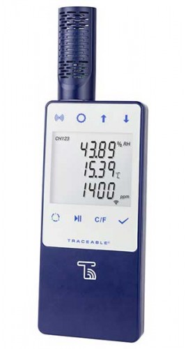 Traceable 6525 Wi-Fi Data Logging CO<sub>2</sub> Meter with ambient sensor-