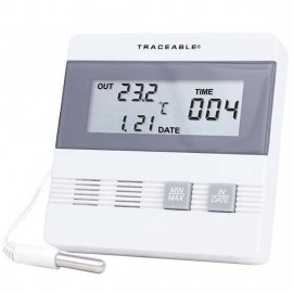 Traceable 90002-01 Time and Date Digital Thermometer with calibration, 1 Probe, -40 to 176&amp;deg;F-