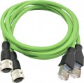 TREND Networks R151058 PROFINET Adapter Cables for the NaviTEK IE series, RJ45 to M12, D-coded, 39.37&amp;quot;, 2-pack-